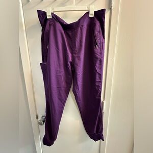 Healing Hands Eggplant scrub bottom XL